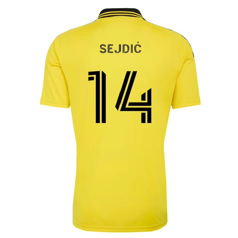 Danxen Hombre Camiseta Amar Sejdić #14 Amarillo Negro 1ª Equipación 2026/27 La Camisa México