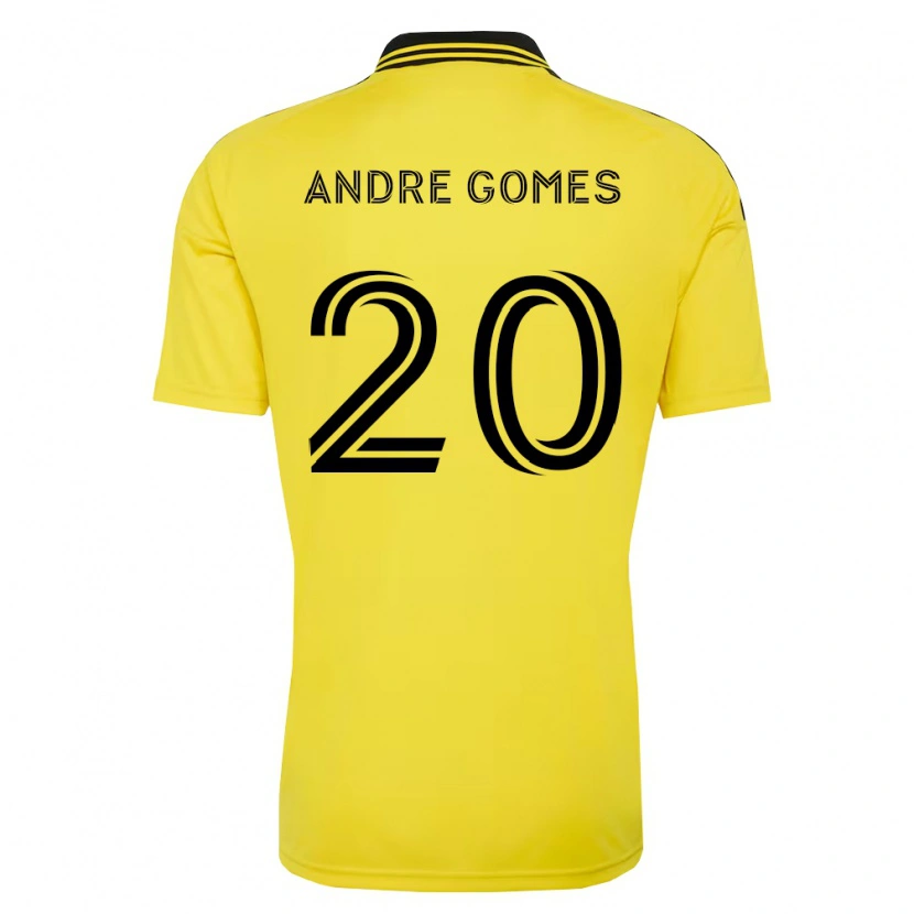 Danxen Hombre Camiseta André Gomes #20 Amarillo Negro 1ª Equipación 2026/27 La Camisa México