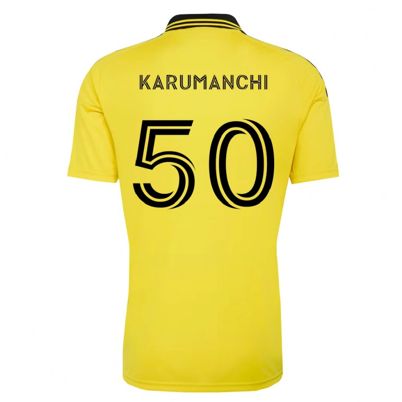 Danxen Hombre Camiseta Tarun Karumanchi #50 Amarillo Negro 1ª Equipación 2026/27 La Camisa México