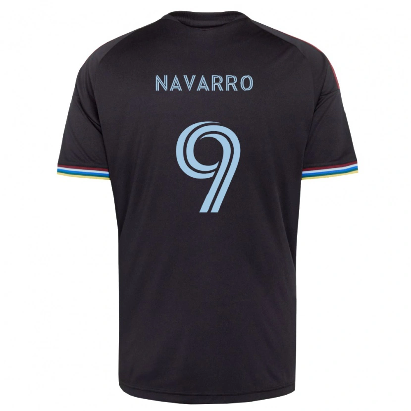Danxen Hombre Camiseta Rafael Navarro #9 Azul Cielo Negro 1ª Equipación 2026/27 La Camisa México