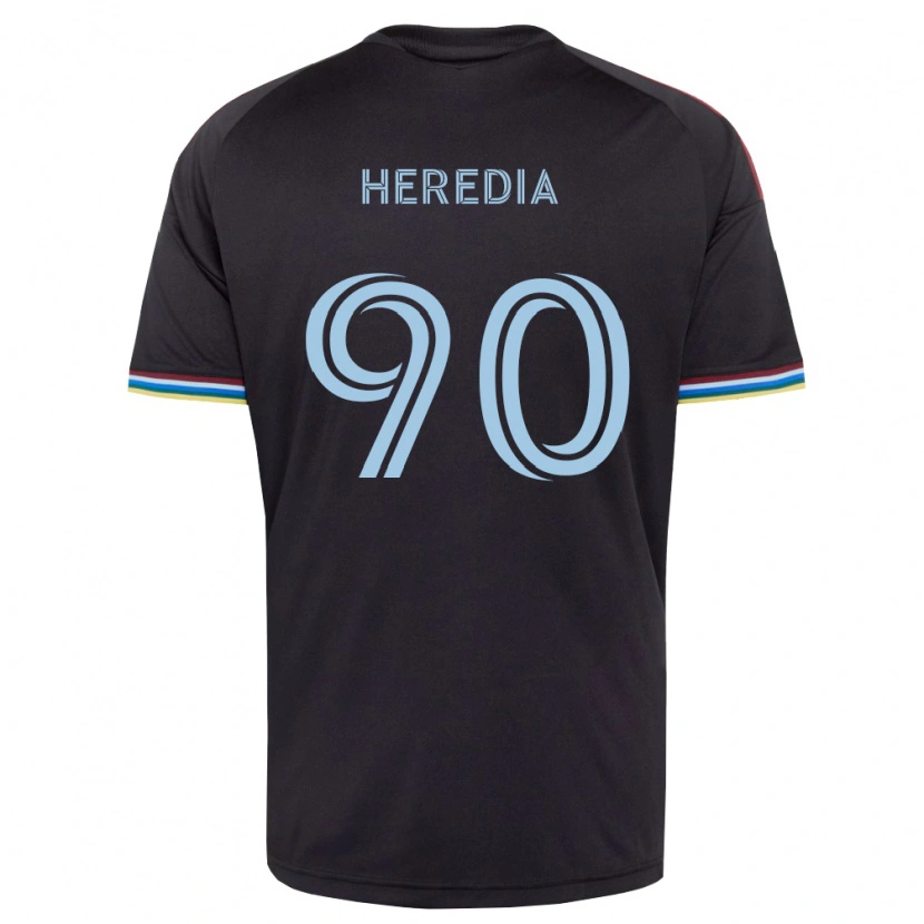 Danxen Hombre Camiseta Edgar Heredia #90 Azul Cielo Negro 1ª Equipación 2026/27 La Camisa México