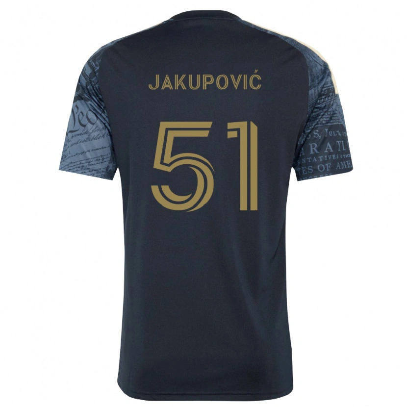Danxen Hombre Camiseta Malik Jakupović #51 Azul Marino Marrón 1ª Equipación 2026/27 La Camisa México