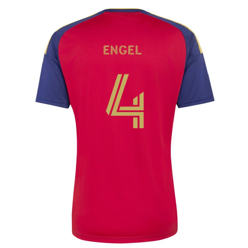 Danxen Hombre Camiseta Lukas Engel #4 Azul Real Marrón Rojo 1ª Equipación 2026/27 La Camisa México