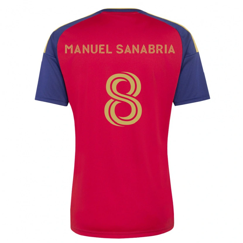 Danxen Hombre Camiseta Juan Manuel Sanabria #8 Azul Real Marrón Rojo 1ª Equipación 2026/27 La Camisa México