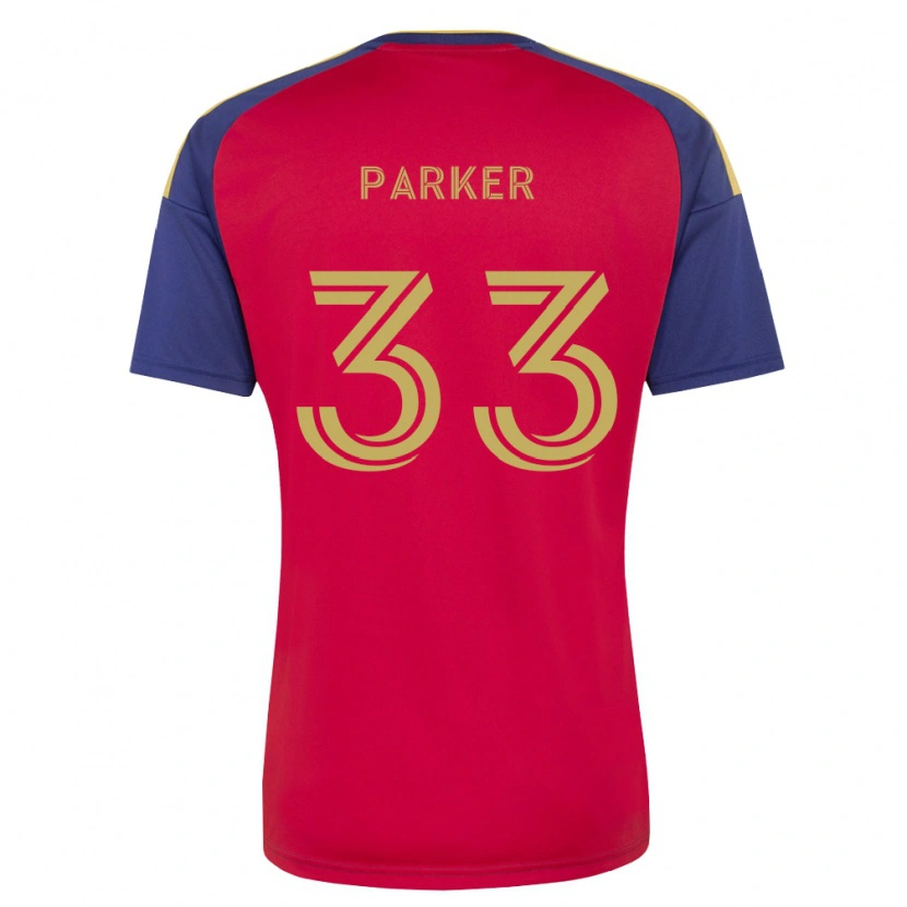 Danxen Hombre Camiseta Van Parker #33 Azul Real Marrón Rojo 1ª Equipación 2026/27 La Camisa México