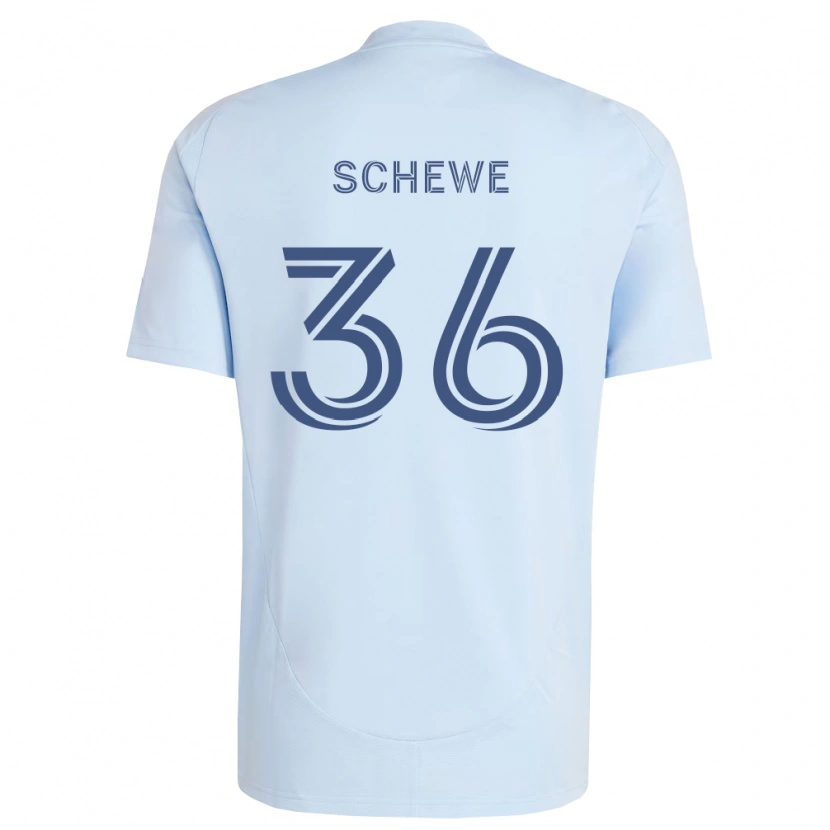 Danxen Hombre Camiseta Ryan Schewe #36 Azul Claro Gris Claro 1ª Equipación 2026/27 La Camisa México