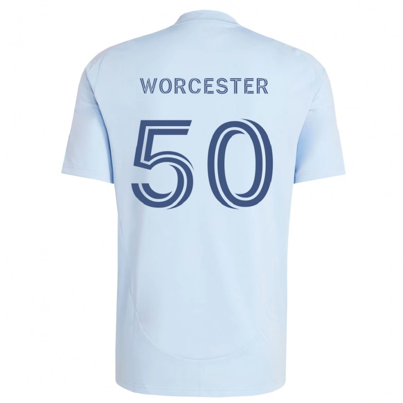 Danxen Hombre Camiseta Sam Worcester #50 Azul Claro Gris Claro 1ª Equipación 2026/27 La Camisa México