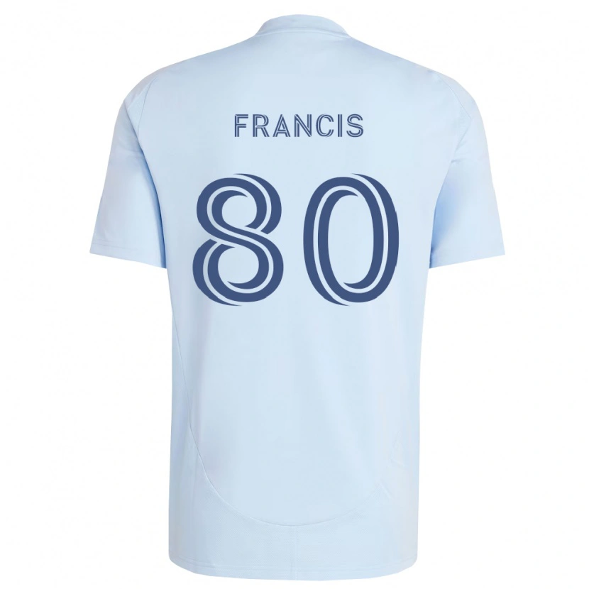 Danxen Hombre Camiseta Makhi Francis #80 Azul Claro Gris Claro 1ª Equipación 2026/27 La Camisa México