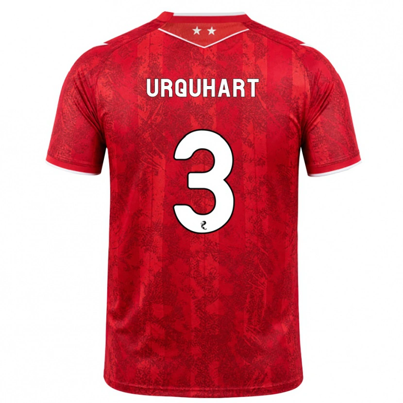 Danxen Hombre Camiseta Millie Urquhart #3 Rojo Blanco 1ª Equipación 2026/27 La Camisa México