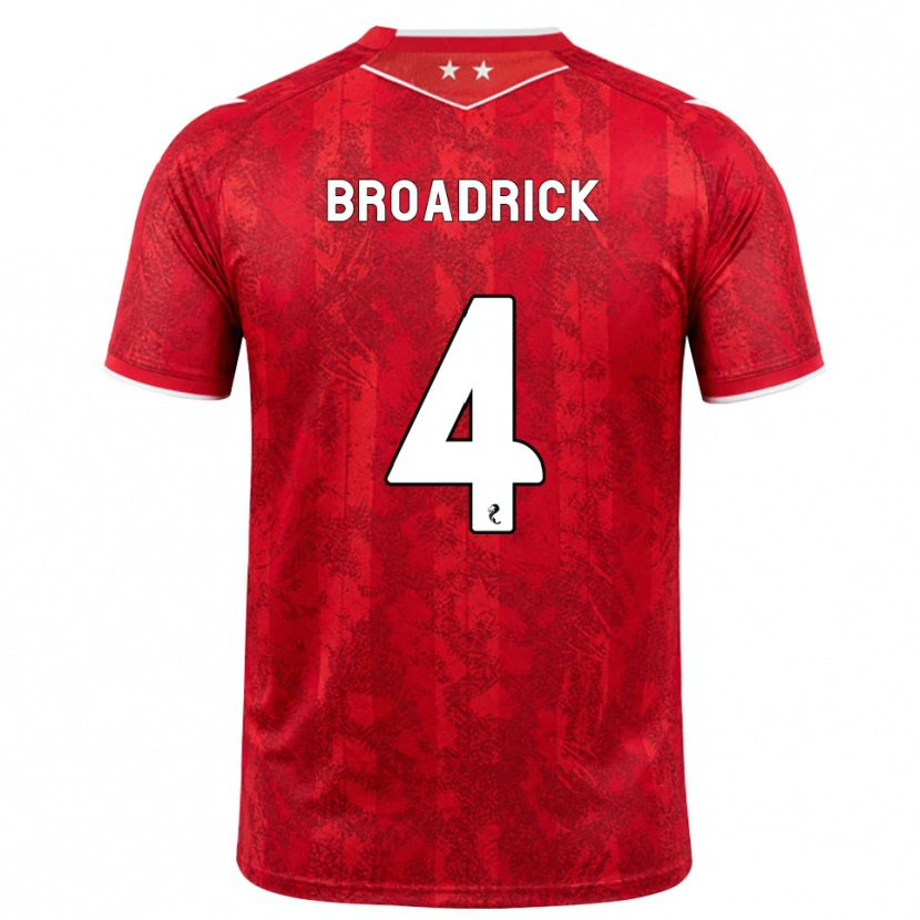Danxen Hombre Camiseta Jessica Broadrick #4 Rojo Blanco 1ª Equipación 2026/27 La Camisa México