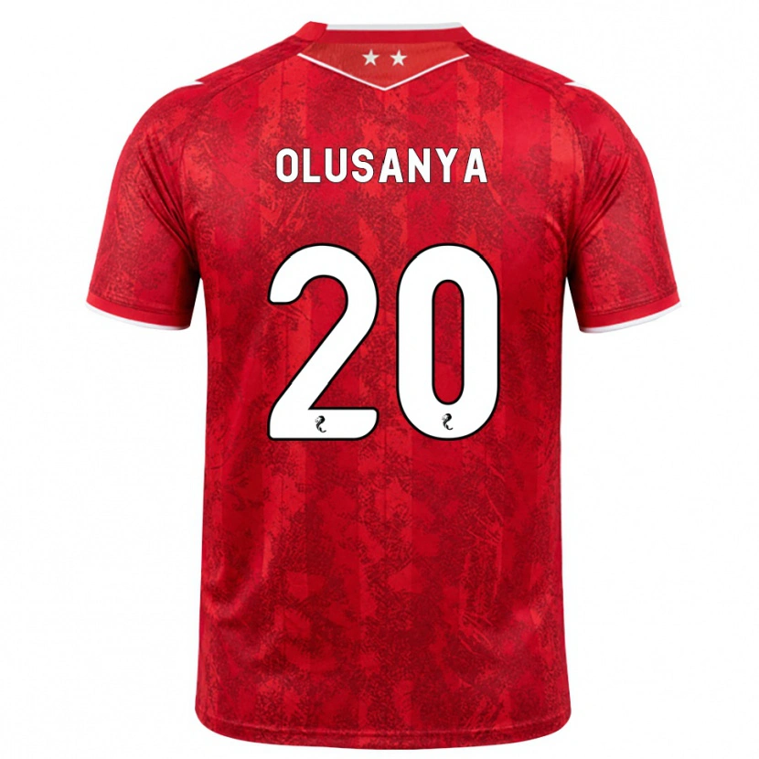 Danxen Hombre Camiseta Toyosi Olusanya #20 Rojo Blanco 1ª Equipación 2026/27 La Camisa México