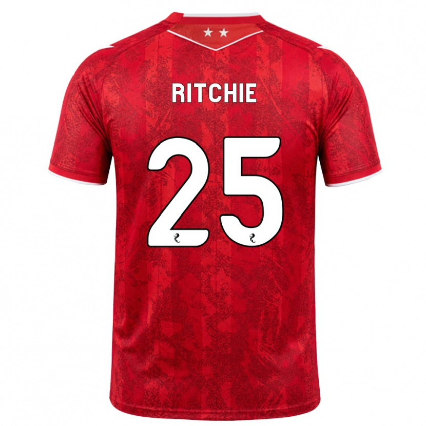 Danxen Hombre Camiseta Tom Ritchie #25 Rojo Blanco 1ª Equipación 2026/27 La Camisa México