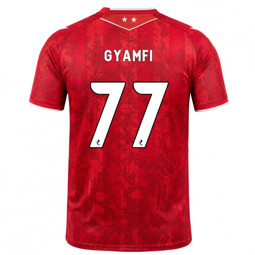 Danxen Hombre Camiseta Emmanuel Gyamfi #77 Rojo Blanco 1ª Equipación 2026/27 La Camisa México