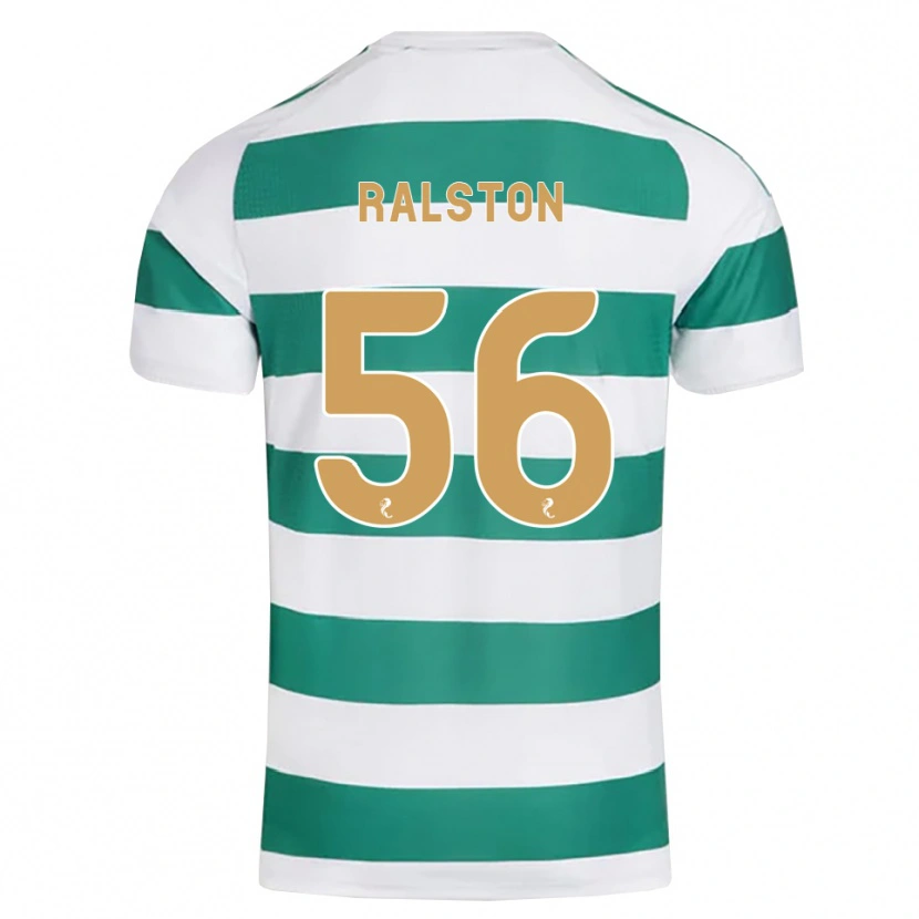 Danxen Hombre Camiseta Anthony Ralston #56 Cian Oscuro Blanco 1ª Equipación 2026/27 La Camisa México
