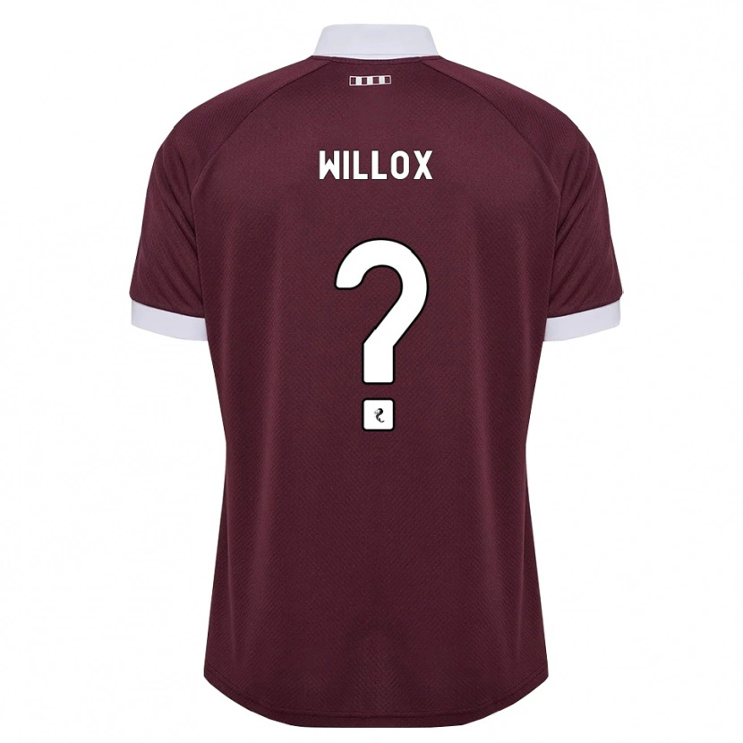 Danxen Hombre Camiseta Harry Willox #0 Blanco Borgoña 1ª Equipación 2026/27 La Camisa México