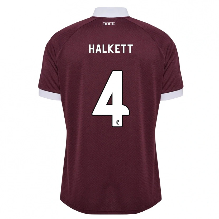 Danxen Hombre Camiseta Craig Halkett #4 Blanco Borgoña 1ª Equipación 2026/27 La Camisa México
