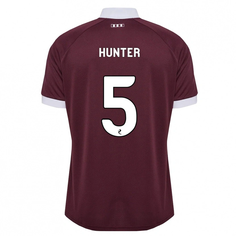 Danxen Hombre Camiseta Georgia Hunter #5 Blanco Borgoña 1ª Equipación 2026/27 La Camisa México