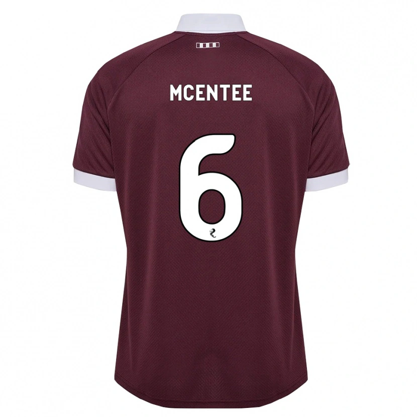 Danxen Hombre Camiseta Oisin Mcentee #6 Blanco Borgoña 1ª Equipación 2026/27 La Camisa México