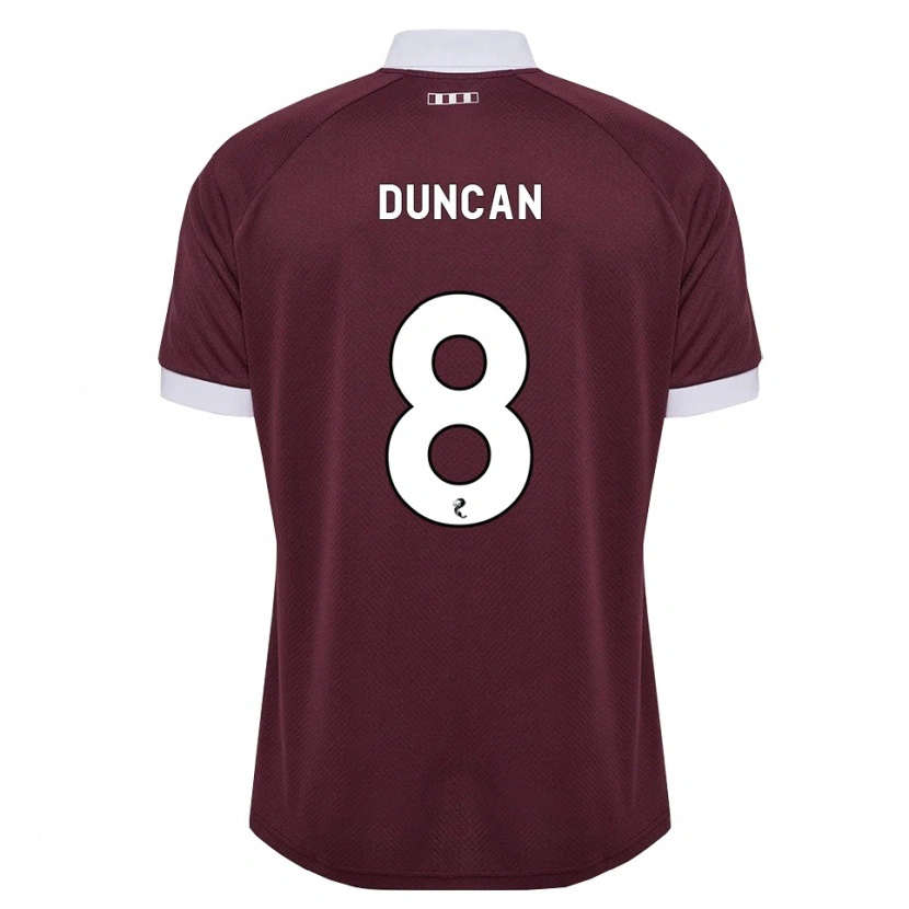 Danxen Hombre Camiseta Ryan Duncan #8 Blanco Borgoña 1ª Equipación 2026/27 La Camisa México