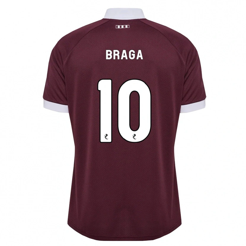 Danxen Hombre Camiseta Cláudio Braga #10 Blanco Borgoña 1ª Equipación 2026/27 La Camisa México