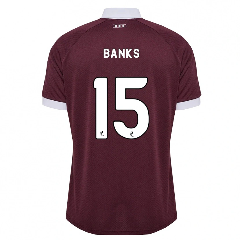 Danxen Hombre Camiseta Euan Banks #15 Blanco Borgoña 1ª Equipación 2026/27 La Camisa México