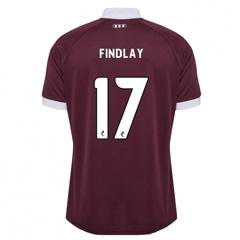 Danxen Hombre Camiseta Stuart Findlay #17 Blanco Borgoña 1ª Equipación 2026/27 La Camisa México