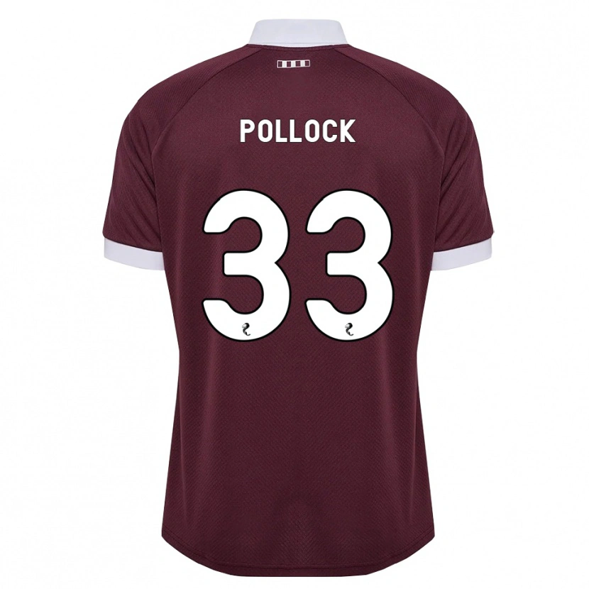 Danxen Hombre Camiseta Finlay Pollock #33 Blanco Borgoña 1ª Equipación 2026/27 La Camisa México