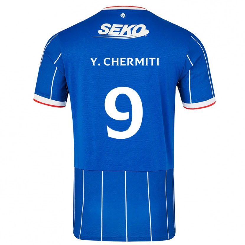 Danxen Hombre Camiseta Youssef Chermiti #9 Rojo Azul Blanco 1ª Equipación 2026/27 La Camisa México