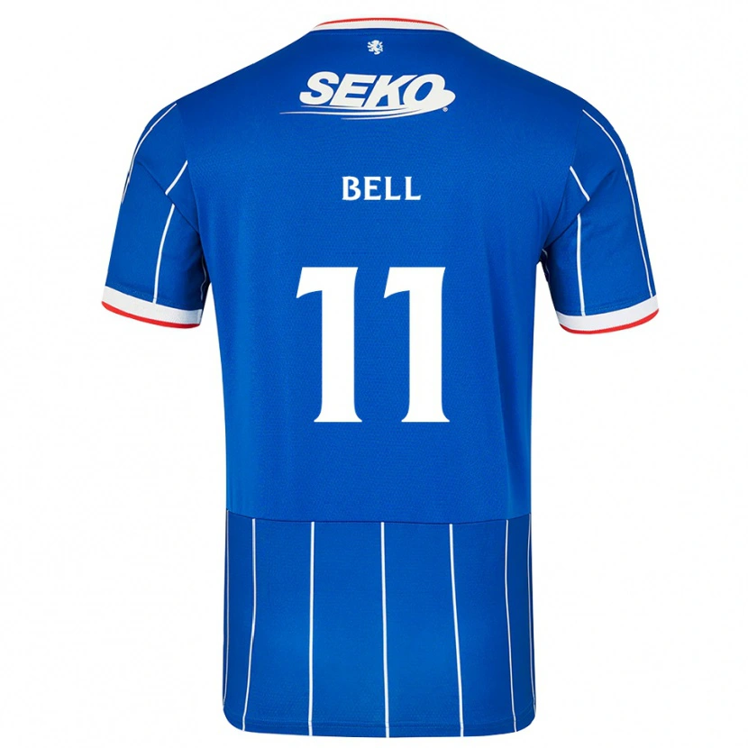 Danxen Hombre Camiseta Megan Bell #11 Rojo Azul Blanco 1ª Equipación 2026/27 La Camisa México