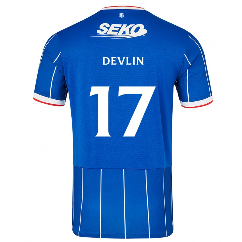Danxen Hombre Camiseta Cammy Devlin #17 Rojo Azul Blanco 1ª Equipación 2026/27 La Camisa México