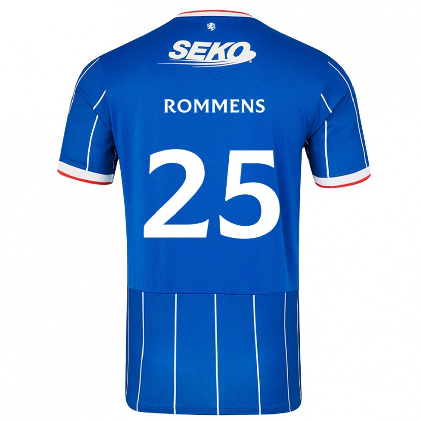 Danxen Hombre Camiseta Tuur Rommens #25 Rojo Azul Blanco 1ª Equipación 2026/27 La Camisa México