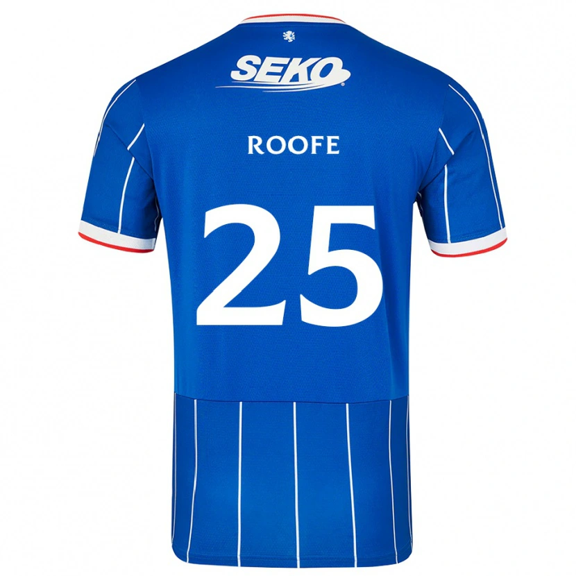 Danxen Hombre Camiseta Kemar Roofe #25 Rojo Azul Blanco 1ª Equipación 2026/27 La Camisa México