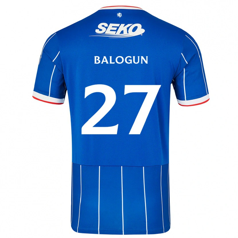 Danxen Hombre Camiseta Leon Balogun #27 Rojo Azul Blanco 1ª Equipación 2026/27 La Camisa México