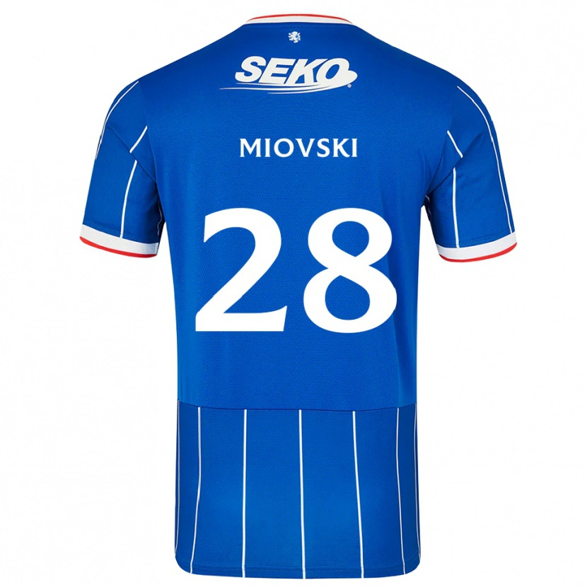 Danxen Hombre Camiseta Bojan Miovski #28 Rojo Azul Blanco 1ª Equipación 2026/27 La Camisa México