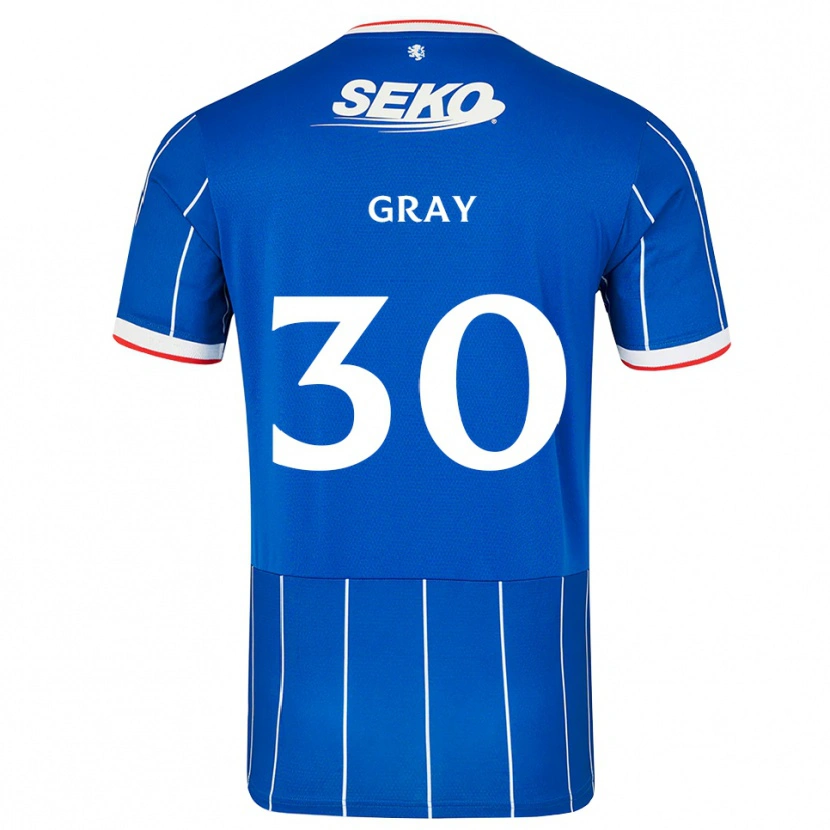 Danxen Hombre Camiseta Georgia Gray #30 Rojo Azul Blanco 1ª Equipación 2026/27 La Camisa México
