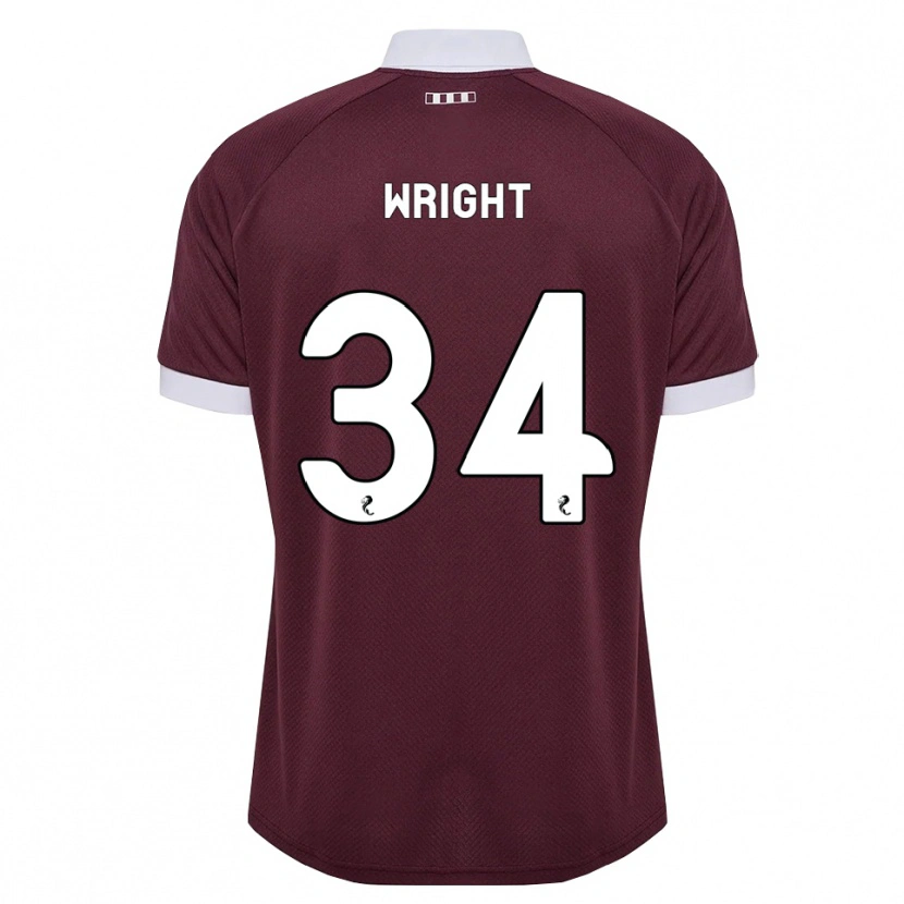 Danxen Hombre Camiseta Kieran Wright #34 Blanco Borgoña 1ª Equipación 2026/27 La Camisa México