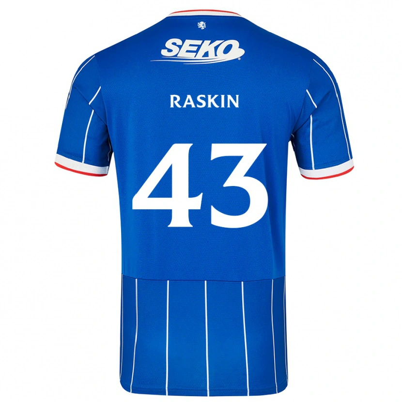 Danxen Hombre Camiseta Nicolas Raskin #43 Rojo Azul Blanco 1ª Equipación 2026/27 La Camisa México