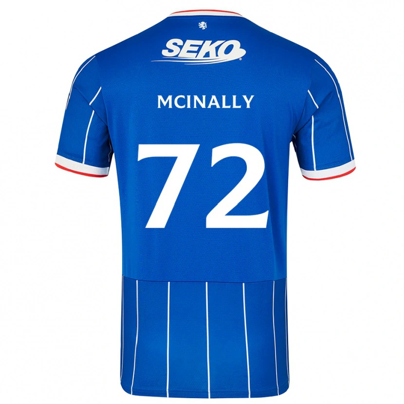 Danxen Hombre Camiseta Darren Mcinally #72 Rojo Azul Blanco 1ª Equipación 2026/27 La Camisa México