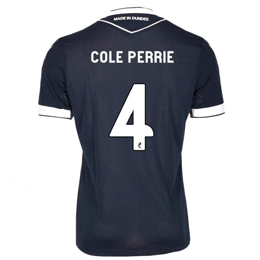 Danxen Hombre Camiseta Cole Perrie #4 Azul Medianoche Blanco 1ª Equipación 2026/27 La Camisa México