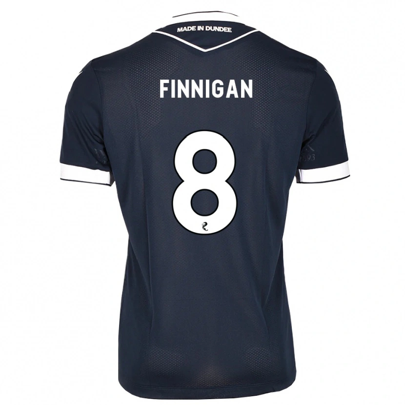 Danxen Hombre Camiseta Ryan Finnigan #8 Azul Medianoche Blanco 1ª Equipación 2026/27 La Camisa México