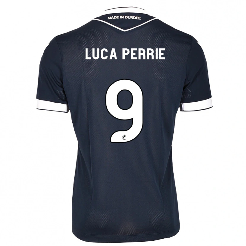Danxen Hombre Camiseta Luca Perrie #9 Azul Medianoche Blanco 1ª Equipación 2026/27 La Camisa México
