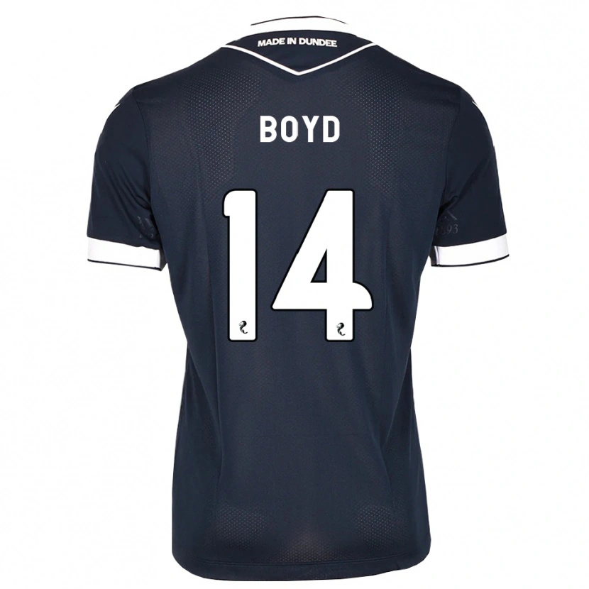 Danxen Hombre Camiseta Travis Boyd #14 Azul Medianoche Blanco 1ª Equipación 2026/27 La Camisa México