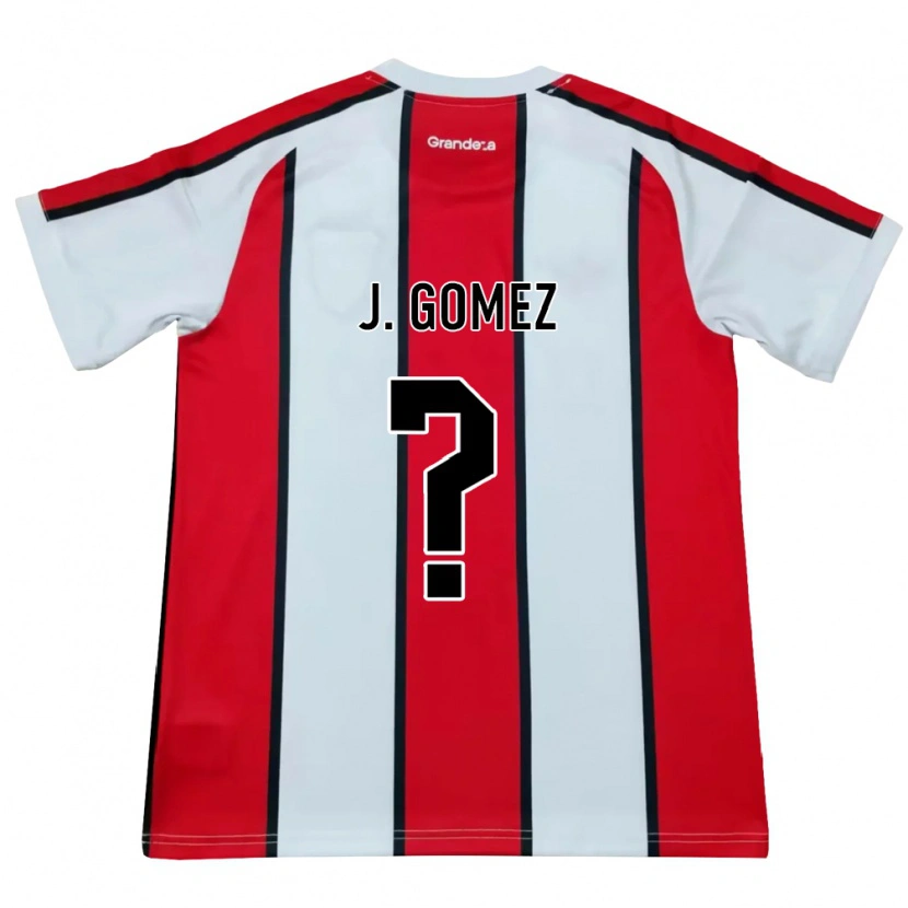 Danxen Hombre Camiseta Joaquin Gomez #0 Blanco Rojo Negro 2ª Equipación 2026/27 La Camisa México