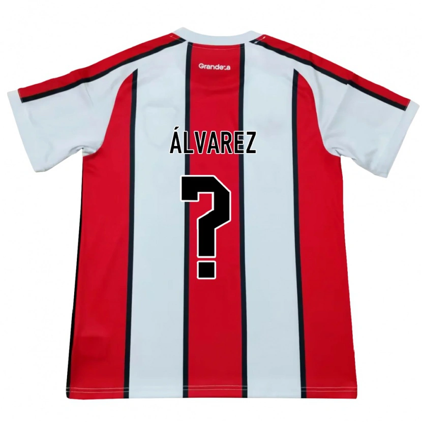 Danxen Hombre Camiseta Felipe Álvarez #0 Blanco Rojo Negro 2ª Equipación 2026/27 La Camisa México