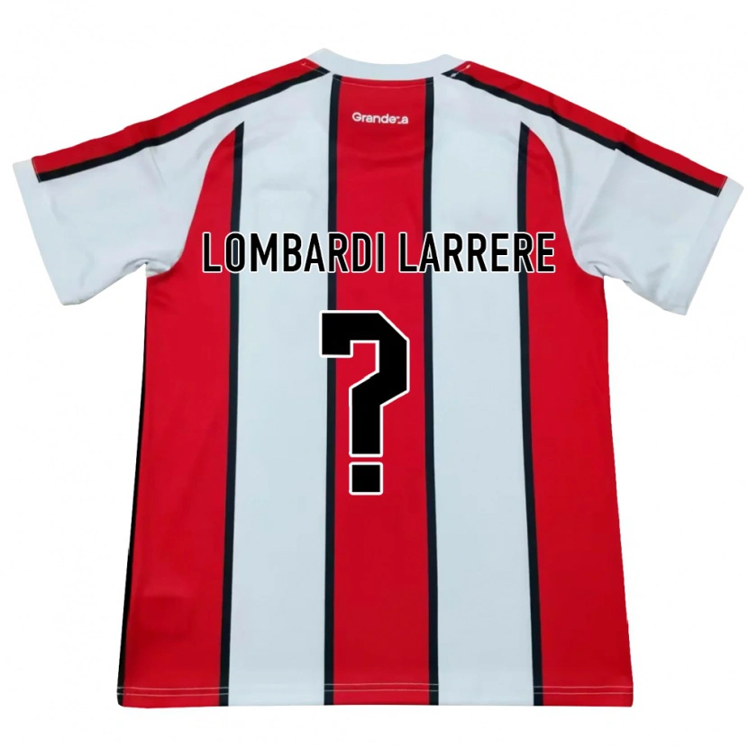 Danxen Hombre Camiseta Delfina Lombardi Larrere #0 Blanco Rojo Negro 2ª Equipación 2026/27 La Camisa México