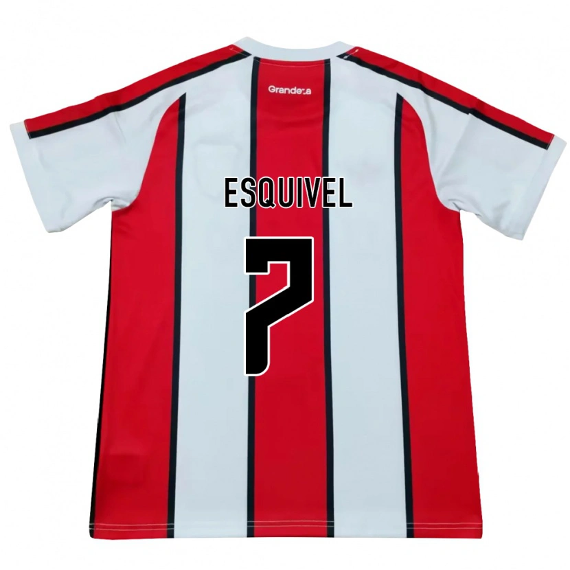 Danxen Hombre Camiseta Felipe Esquivel #7 Blanco Rojo Negro 2ª Equipación 2026/27 La Camisa México