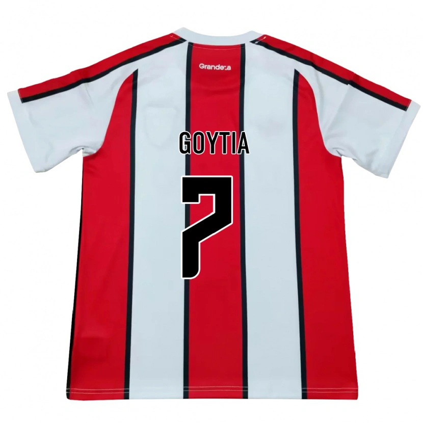 Danxen Hombre Camiseta Tobías Goytia #7 Blanco Rojo Negro 2ª Equipación 2026/27 La Camisa México
