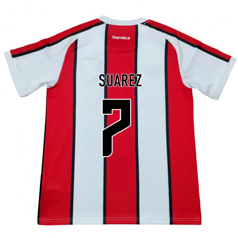 Danxen Hombre Camiseta Matias Suarez #7 Blanco Rojo Negro 2ª Equipación 2026/27 La Camisa México