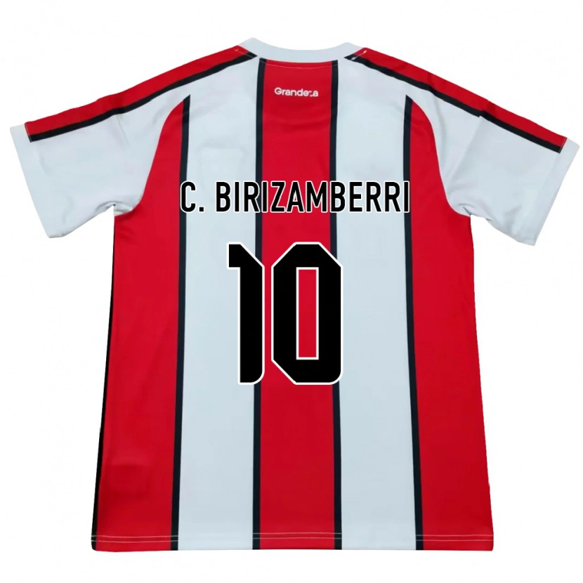 Danxen Hombre Camiseta Carolina Birizamberri #10 Blanco Rojo Negro 2ª Equipación 2026/27 La Camisa México