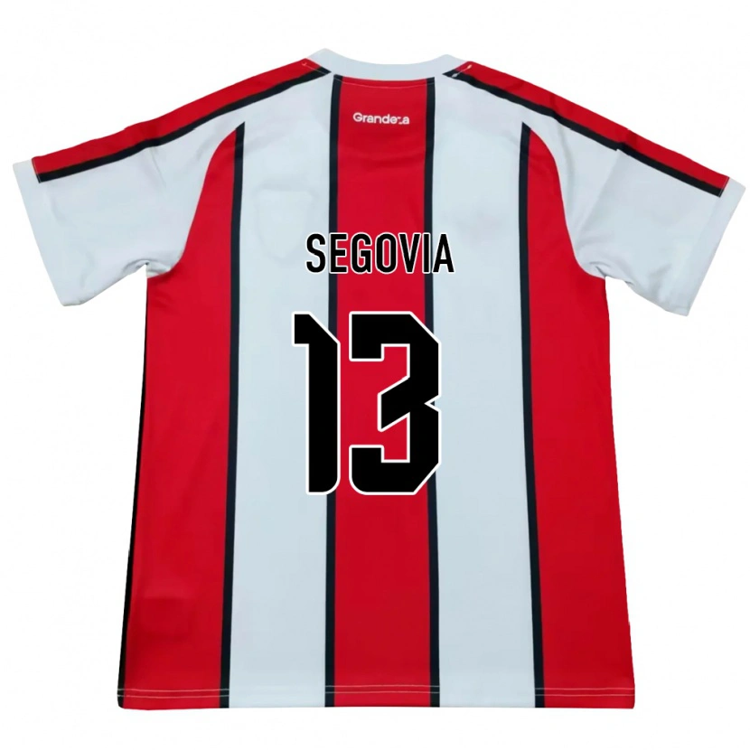Danxen Hombre Camiseta Guillermo Segovia #13 Blanco Rojo Negro 2ª Equipación 2026/27 La Camisa México